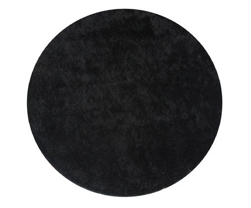 Tapete Shaggy Redondo Smooth Preto, black | WestwingNow
