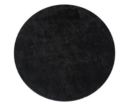 Tapete Shaggy Redondo Smooth Preto | Westwing