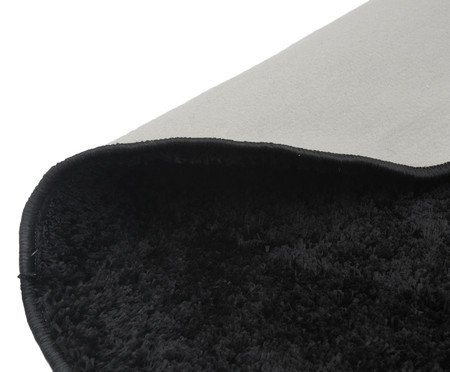 Tapete Shaggy Redondo Smooth Preto | Westwing