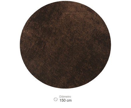 Tapete Shaggy Redondo Smooth Castor | Westwing