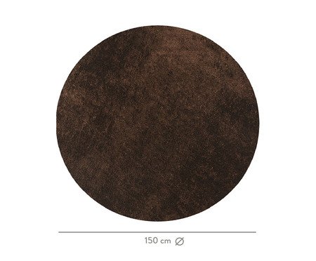 Tapete Shaggy Redondo Smooth Castor | Westwing