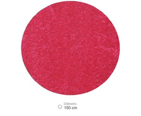 Tapete Shaggy Redondo Smooth Teen Pink | Westwing