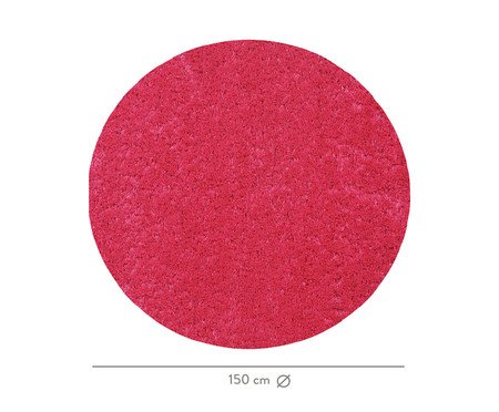 Tapete Shaggy Redondo Smooth Teen Pink | Westwing