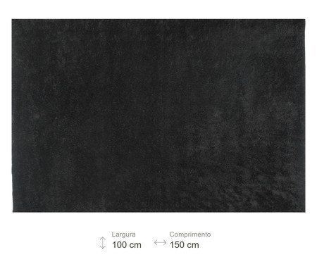 Tapete Shaggy Smooth Preto | Westwing