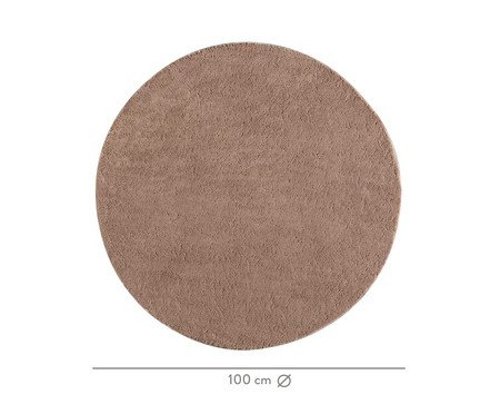 Tapete Shaggy Redondo Smooth Trigo | Westwing