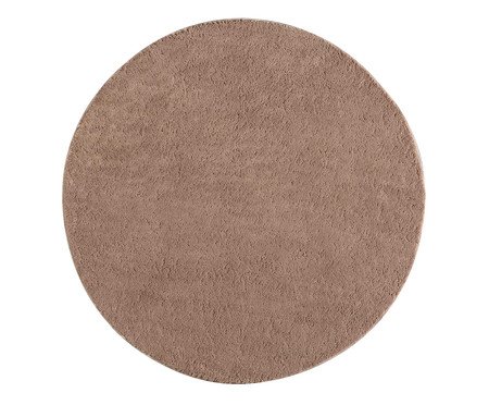 Tapete Shaggy Redondo Smooth Trigo | Westwing