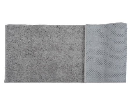 Passadeira Shaggy Beira de Cama Smooth Cinza | Westwing