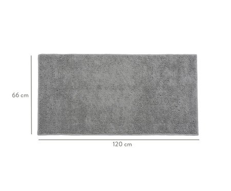 Passadeira Shaggy Beira de Cama Smooth Cinza | Westwing