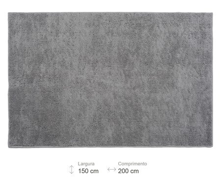 Tapete Shaggy Smooth Cinza | Westwing