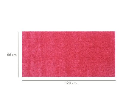 Passadeira Shaggy Beira de Cama Smooth Teen Pink | Westwing