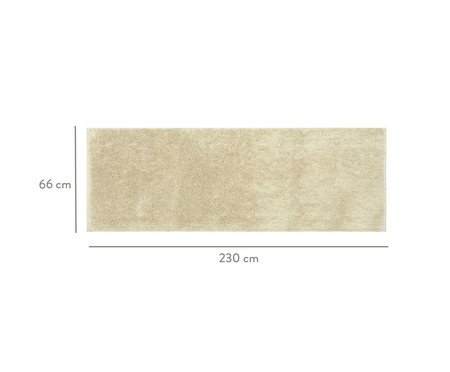 Passadeira Shaggy Corredor Smooth Pérola | Westwing