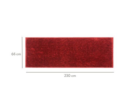 Passadeira Shaggy Corredor Smooth Cereja | Westwing