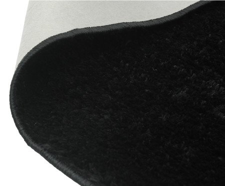 Passadeira Shaggy Beira de Cama Smooth Preta | Westwing