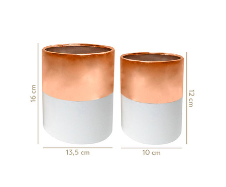 Jogo de Vasos Cerâmica Mira - Rosé e Branco | WestwingNow