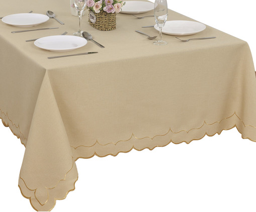 Toalha de Mesa Moldura Beige, Bege | WestwingNow