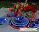 Jogo de Pratos Fundos em Cerâmica Madeleine - Azul Navy, Azul | WestwingNow