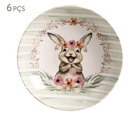 Jogo de Pratos Fundo Coup Bunny Green | Westwing