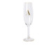 Taça para Champagne em Cristal Inicial Gold A, Transparente | WestwingNow