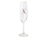 Taça para Champagne em Cristal Inicial Gold X | WestwingNow