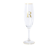 Taça para Champagne em Cristal Inicial Gold R | WestwingNow
