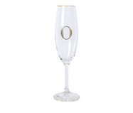 Taça para Champagne em Cristal Inicial Gold O | WestwingNow