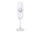 Taça para Champagne em Cristal Inicial Gold Q, Transparente | WestwingNow