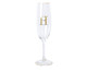 Taça para Champagne em Cristal Inicial Gold H, Transparente | WestwingNow