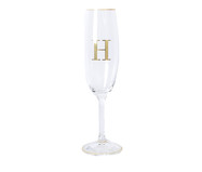Taça para Champagne em Cristal Inicial Gold H | WestwingNow