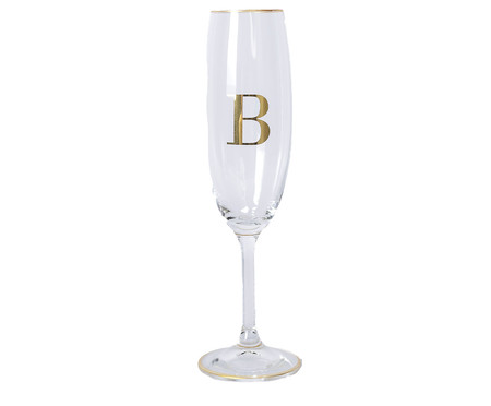 Taça para Champagne em Cristal Inicial Gold B