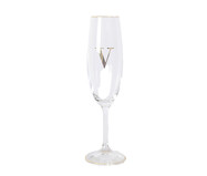 Taça para Champagne em Cristal Inicial Gold V | WestwingNow
