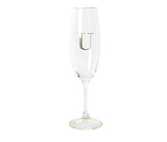 Taça para Champagne em Cristal Inicial Gold U | WestwingNow