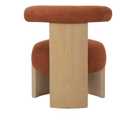 Poltrona Zoe em Boucle Terracota base Pecan | Westwing