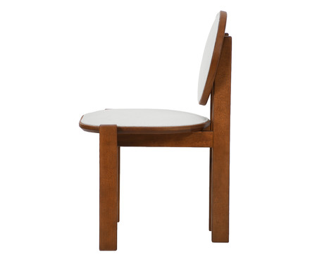 Cadeira Anis em Boucle Off-White base Chocolate | WestwingNow