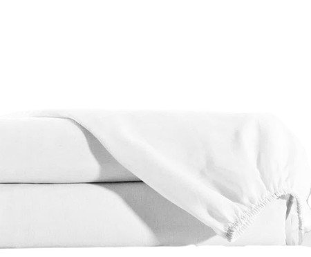 Lençol de Baixo Avulso Basic Branco - Queen | Westwing
