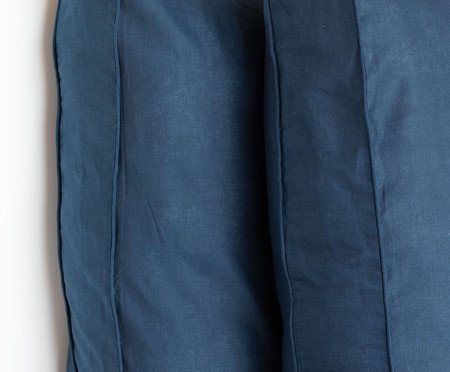 Fronha Avulsa Casual Linho Azul Marinho | Westwing