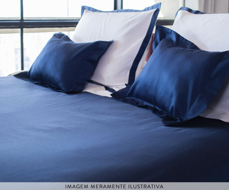 Duvet Casual Marinho Branco Queen | WestwingNow