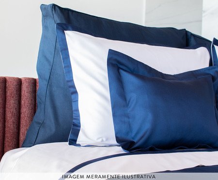 Super Fronha Avulsa Casual Linho Azul Marinho | Westwing