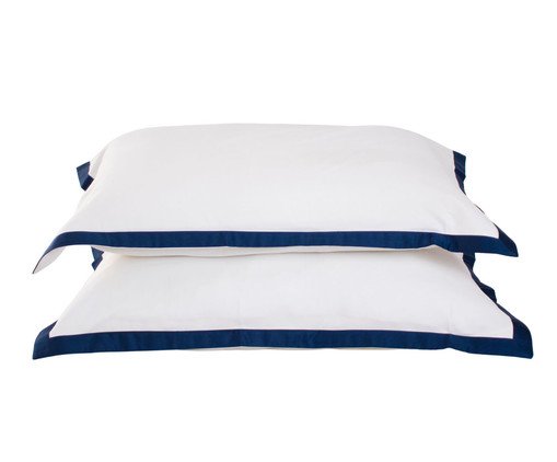 Super Fronha Avulsa Casual Branco e Azul Marinho, Branco | WestwingNow