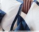 Jogo de Cama Casual Branco e Azul Marinho - Super King, Branco | WestwingNow