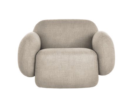 Poltrona Giratória Milly em Veludo Off-White | Westwing