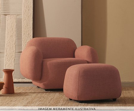 Poltrona Giratória Milly em Veludo Off-White | Westwing