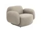 Poltrona Giratória Milly em Veludo Off-White, Off White | WestwingNow