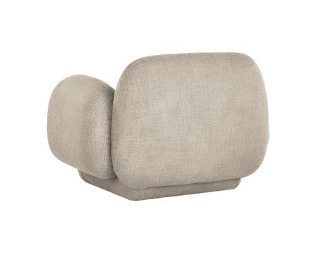 Poltrona Giratória Milly em Veludo Off-White | Westwing