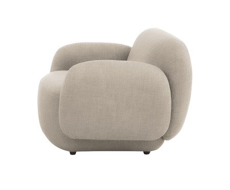 Poltrona Giratória Milly em Veludo Off-White | Westwing