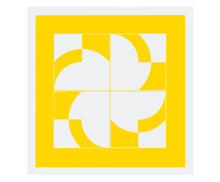 Quadro Crescent Amarelo  - Hometeka