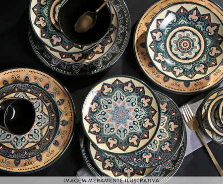 Jogo de Pratos para Sobremesa em Cerâmica Coup Eufrates - Colorido | WestwingNow