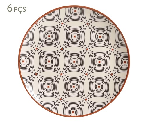 Jogo de Pratos Rasos em Cerâmica Coup Geometria - Colorido, multicolor | WestwingNow
