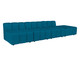 Jogo de Sofá em Veludo Módulos Bud Azul Pavão VI, blue | WestwingNow