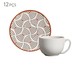 Jogo de Xícaras para Chá e Pires em Cerâmica Coup Geometria - 06 Pessoas, Colorido | WestwingNow