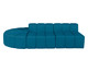 Jogo de Sofá em Veludo Módulos Bud Azul Pavão V, blue | WestwingNow